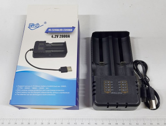 Зарядное устройство от USB для 2х Li-Ion в коробке (ОГОНЬ YC-1889) от магазина РЭССИ